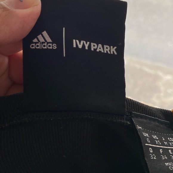 Adidas x Ivy Park Black Knit Jumpsuit XS Ribbed Corset Catsuit Logo Straps - Picture 9 of 11